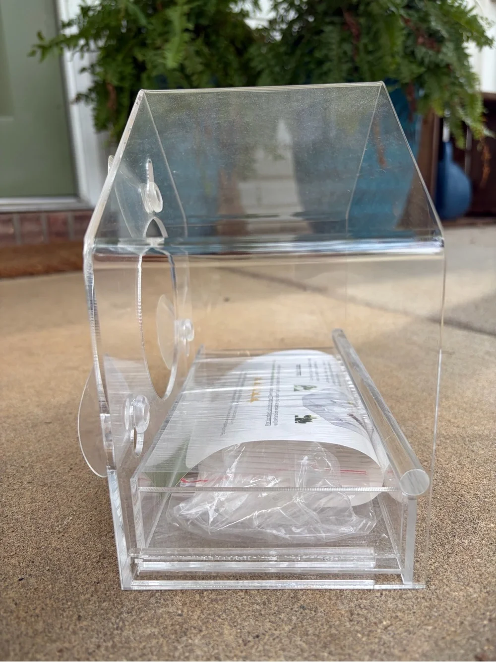 Nature Gear Clear Acrylic Window Bird Feeder NEW NO BOX Extra Suction Cup